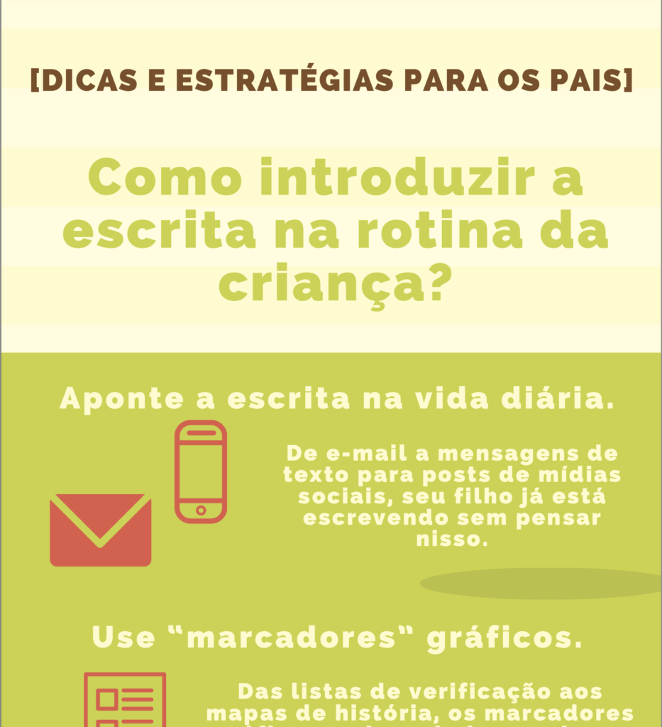 Dicas e estratégias para os pais como introduzir a escrita na rotina da criança